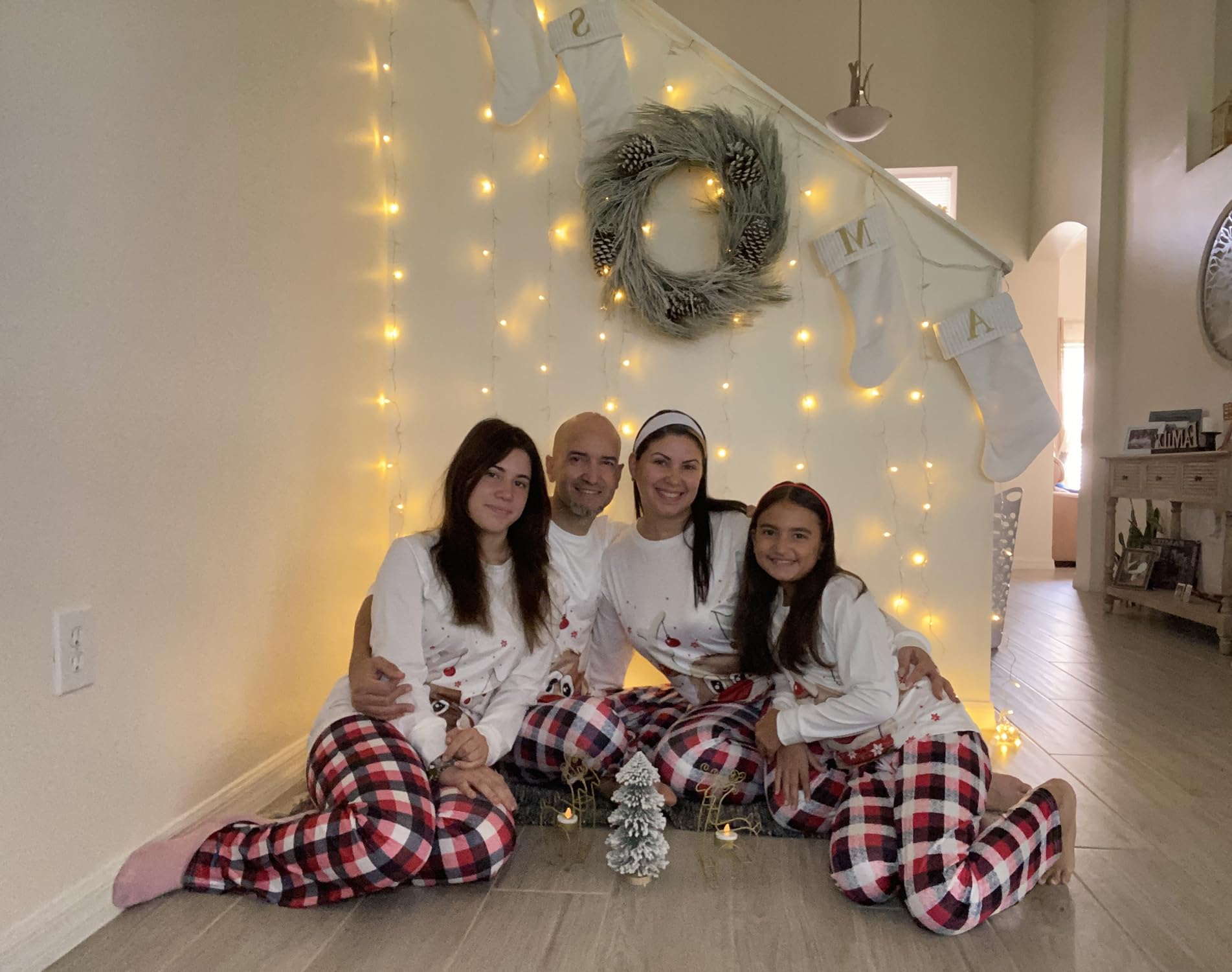 SAMGU Pigiama Famiglia Natale Set Pigiama di Capodanno Indumenti da Notte Abiti Natalizi Tuta per papà Mamma Bambini