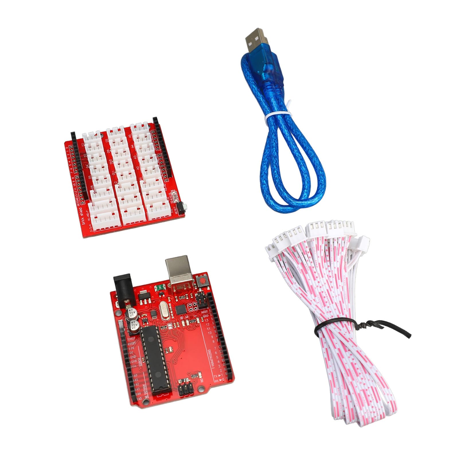 Kit di Programmazione per Principianti, Kit di Apprendimento per Scheda di Sviluppo Sensori di Programmazione Grafica in Plastica ABS per Principianti Adatti, Stazioni di Saldatura