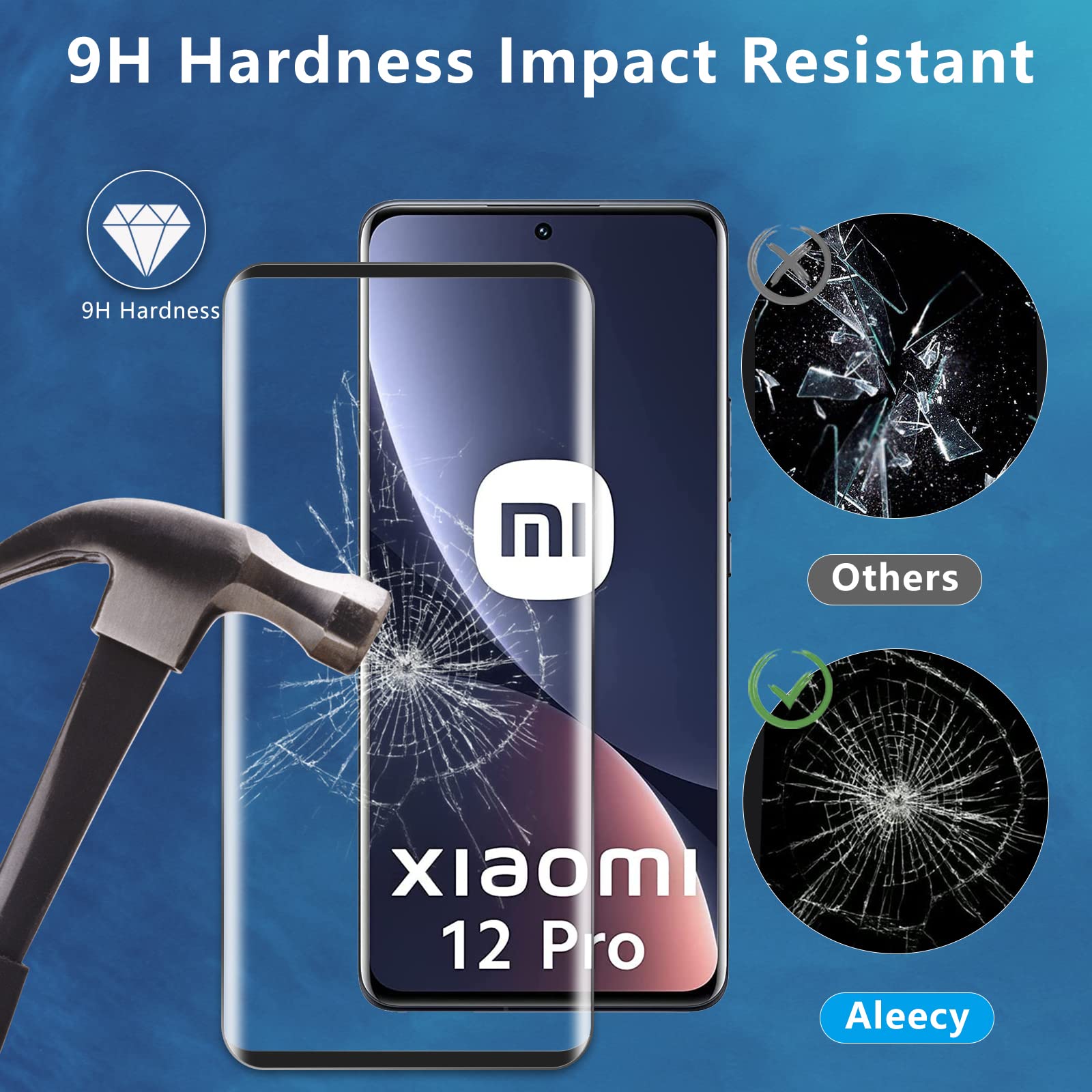 Protezione Fotocamera In Vetro Temperato Per Xiaomi 12 Pro, Pellicola Trasparente 9H
