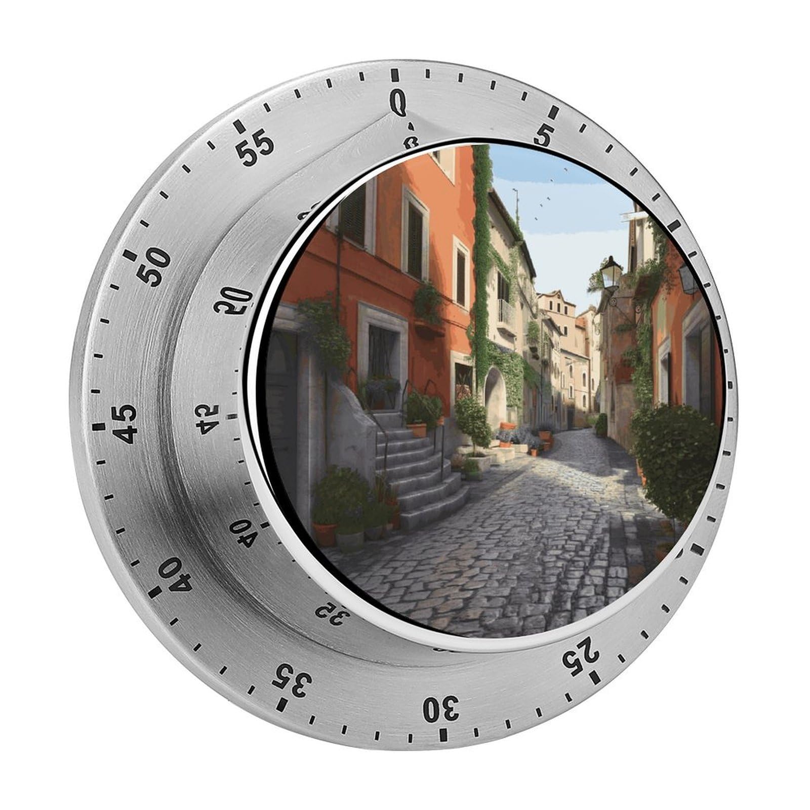 Temporizador mecánico de cocina Street of Italy magnético y sin baterías