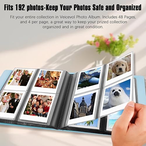 Miniatura 4 de Álbum de fotos de 192 bolsillos para cámara Fujifilm Instax Wide 300, álbum de fotos Polaroid 600, álbumes para cámara Polaroid Now+ Now OneStep2