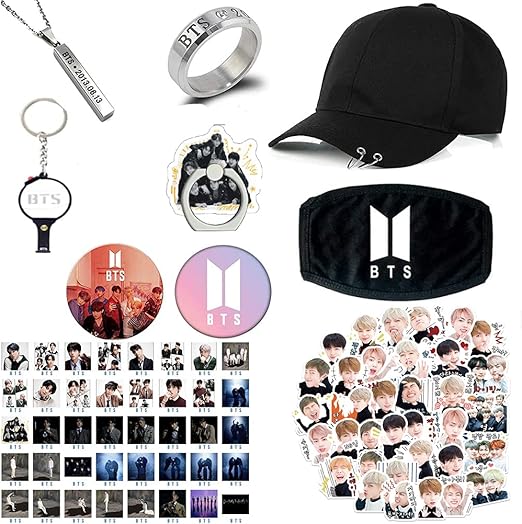 Collana E Anello BTS Kpop - Set Da 8 Pezzi Per Fan Army, Acciaio Titanio - Foto 2
