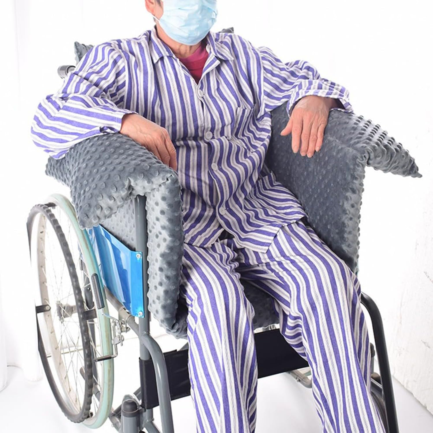 Cojín integrado antidecúbito para silla de ruedas con soporte de espalda, cojín reductor de presión lavable para mayor comodidad y apoyo