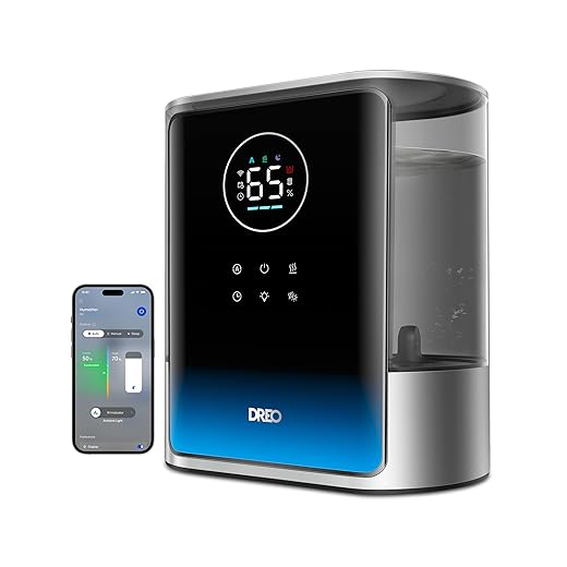 DREO 8L Smart Humidifier Large Room 600ft², HM717S, 80H Runtime Supersized Warm and Cool Mist Humidifiers for Bedroom Baby, 28dB Quiet Air Humidifier for Plants Indoor, Home, Whole House, Silver