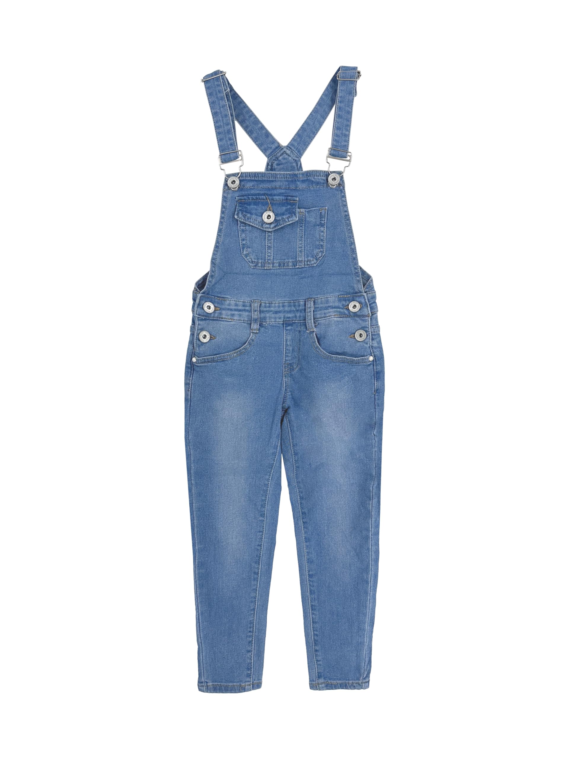 TMK Mono Vaquero de Niñas Mono de Mezclilla Ropa de Trabajo en Jeans Rasgados Casual para Niños Y Niñas Cod.7040