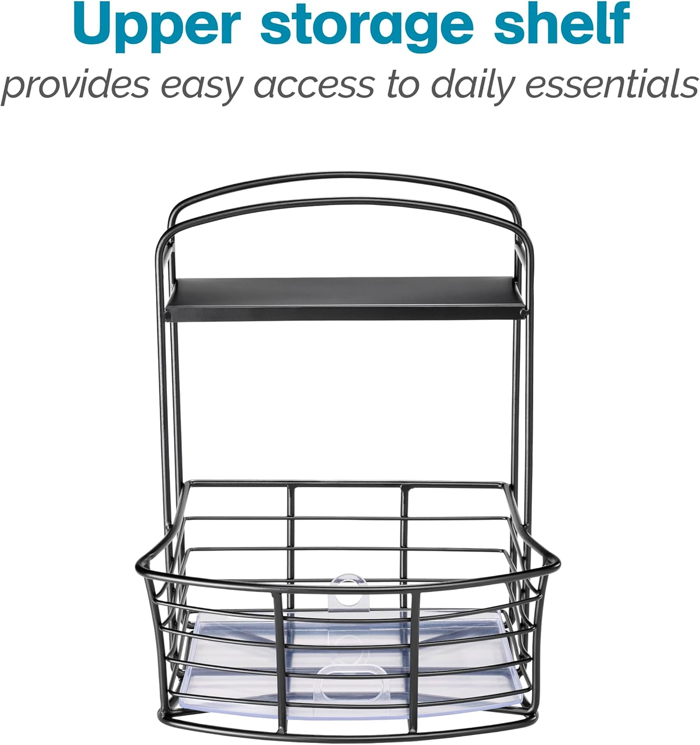 Polder Countertop Storage Bin with Shelf