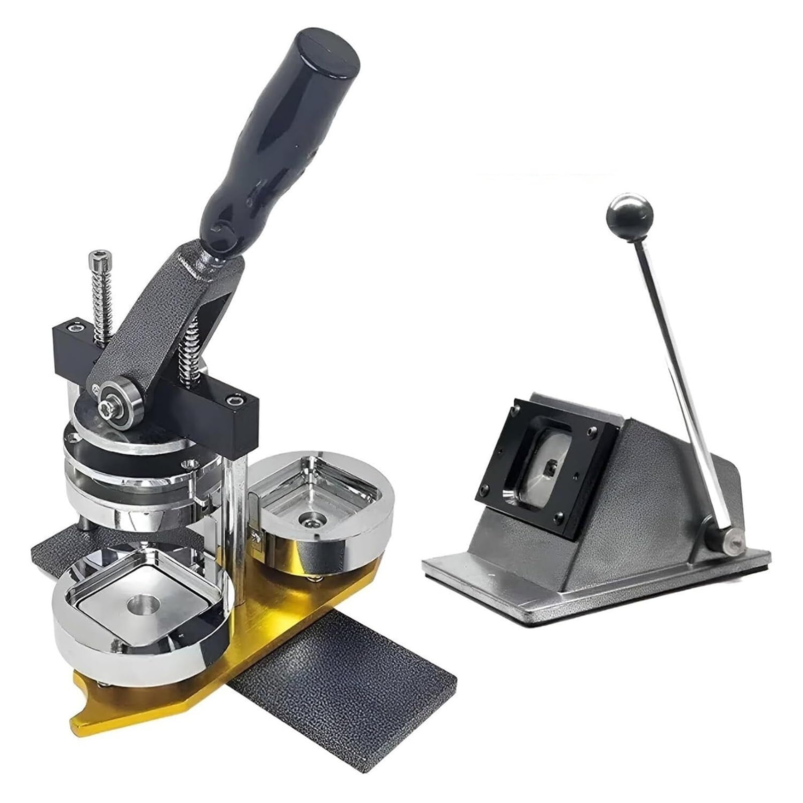 Button Maker Machine - Square Fridge Magnet Maker with 100 Sets of Consumables & Paper Cutter - DIY Photo Magnet Maker for Custom Badges and Fridge Magnets