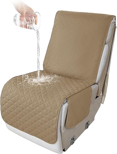 Miniatura 46 de HDCAXKJ 100% Fundas impermeables para sofá seccional reclinable en forma de L, funda de sofá reclinable acolchada lavable, fundas de esquina para