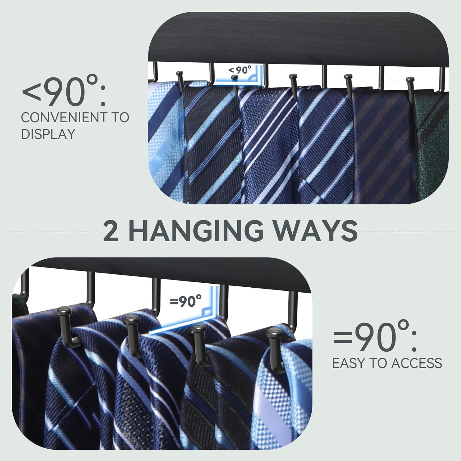 Brown Key Holder with Drawer and Wooden Tie Rack