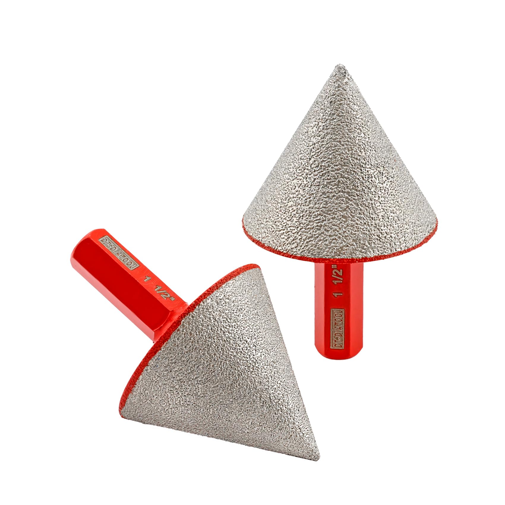 DT-DIATOOL Diamond Beveling Chamfer Bit 2PCS 38mm with Hex Shank for Tile Porcelain Ceramic Granite Marble Existing Holes Enlarging Polishing Shaping Trimming Repairing โ image 1