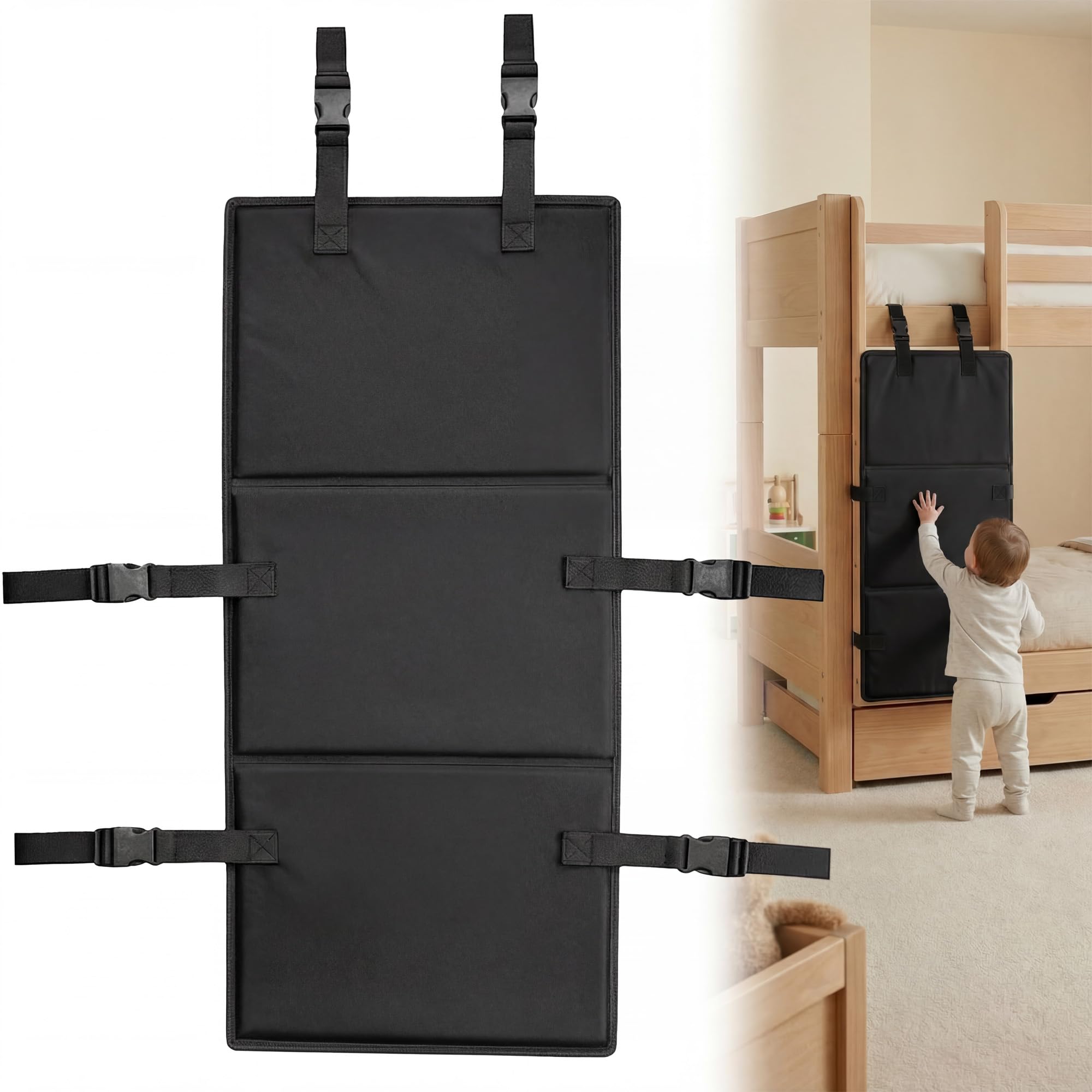 Copertura Scaletta per Letto a Castello: Copri Scala Per A Castello Protezione per Scala a Castello con Fibbie di Sicurezza che Impediscono di Arrampicarsi - 78 x 38 cm