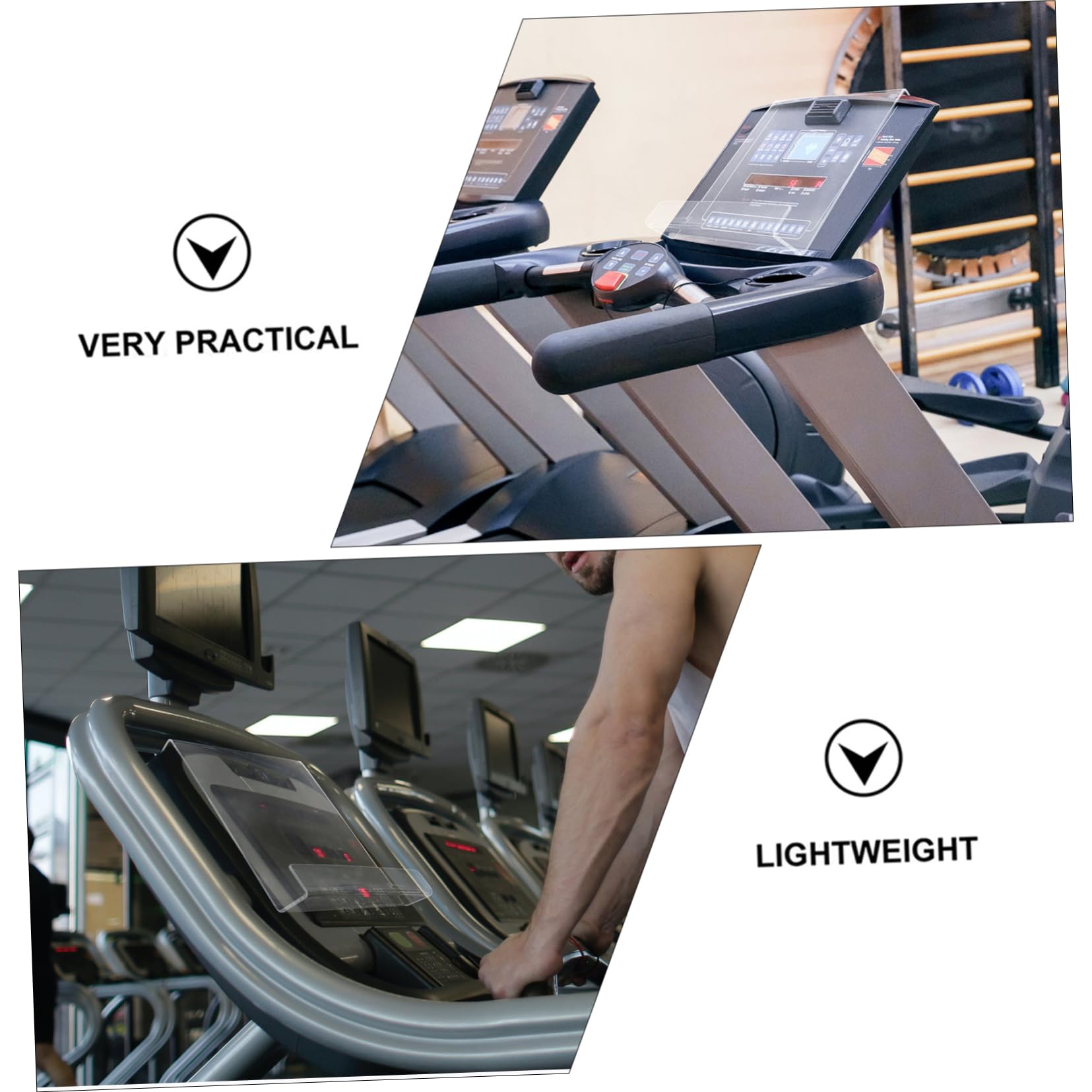 Tofficu Tablet Holder for Bed Ebooks Rack Thick Acrylic Treadmill Book Holder for Smooth Exercise