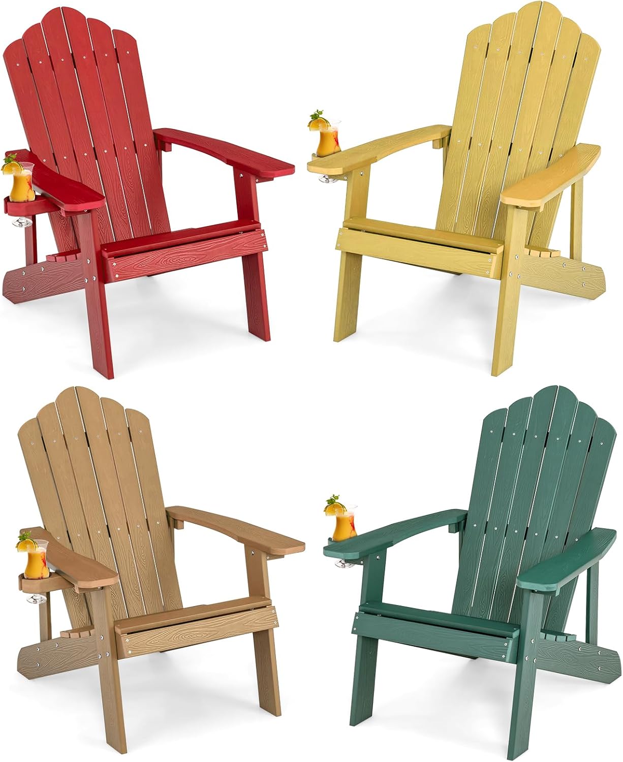 Tangkula Oversized Adirondack Chair, Patio Lounge Chairs w