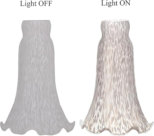 Miniatura 3 de Lily - Pantalla de cristal de tulipán nublado para lámpara de cristal de repuesto para mesa estilo Tiffany