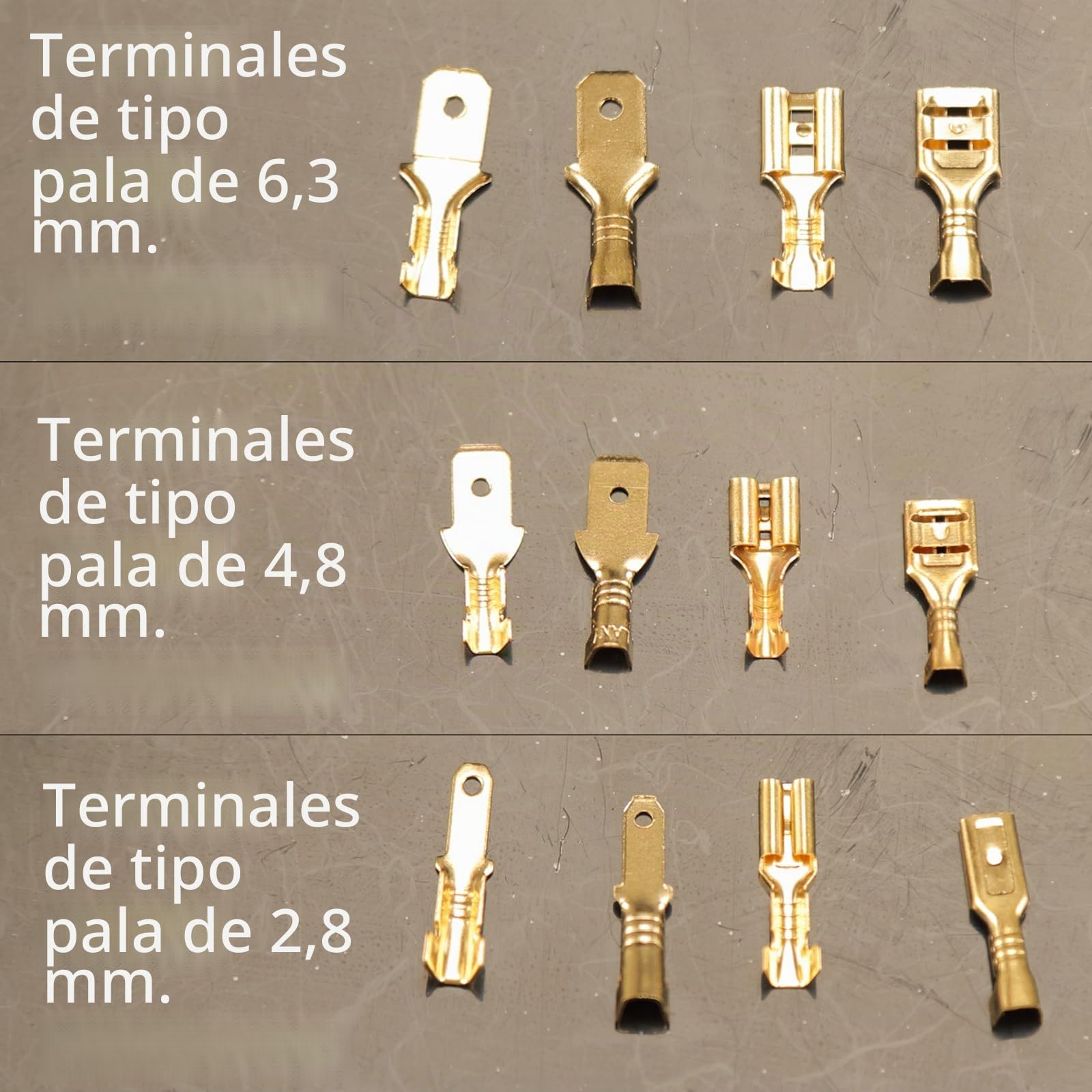 480pcs Conectores de Pala Macho y Hembra de 2,8 mm, 4,8 mm, 6,3 mm con Funda Aislante, Terminales Eléctricos Terminales Faston Aislados, Conectores Electricos para Cables Electricos Crimp Connectors