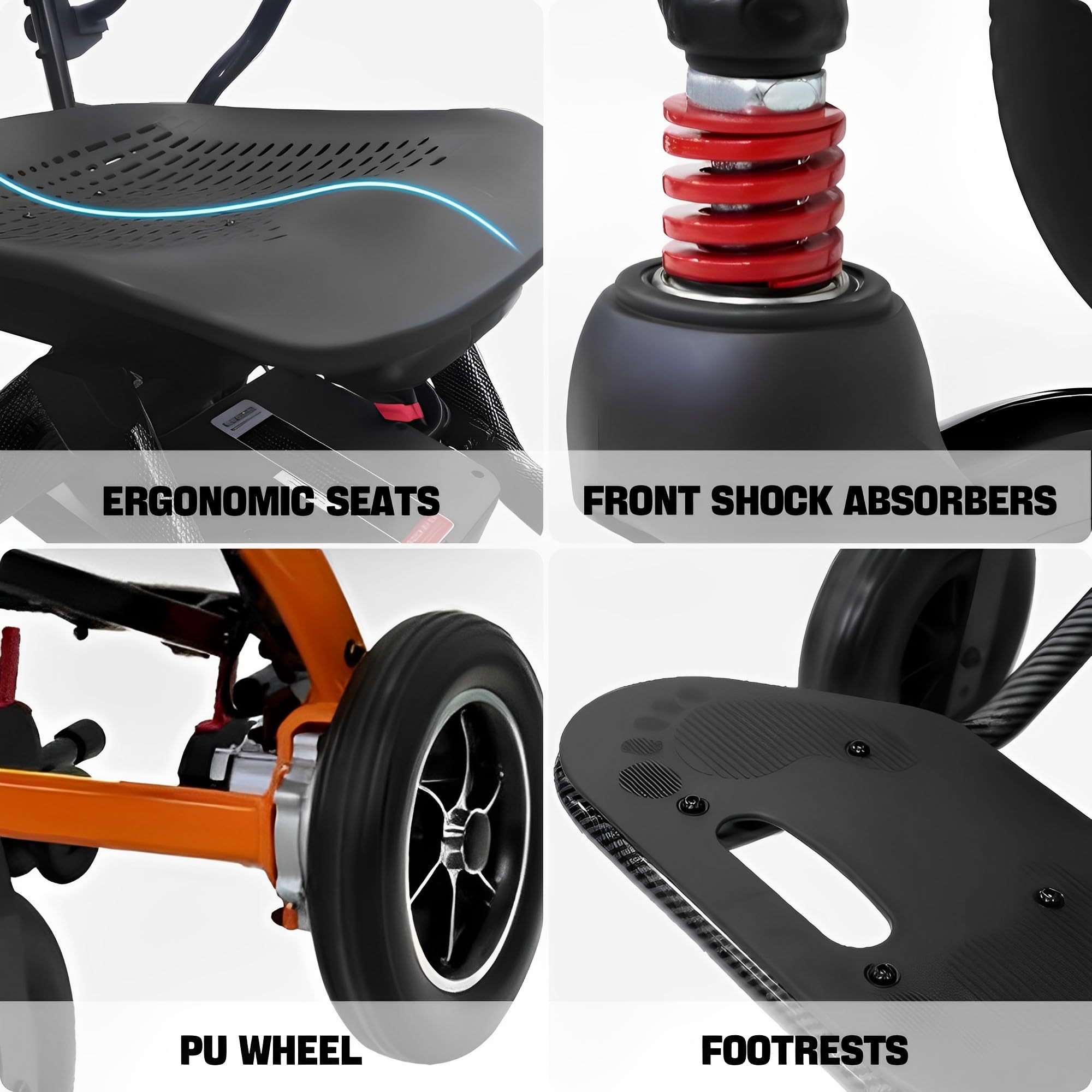 Silla de ruedas eléctrica plegable portátil ultraligera para adultos y personas mayores, motorizada todo terreno de 500 W, aprobada por aerolíneas, altura de pierna ajustable