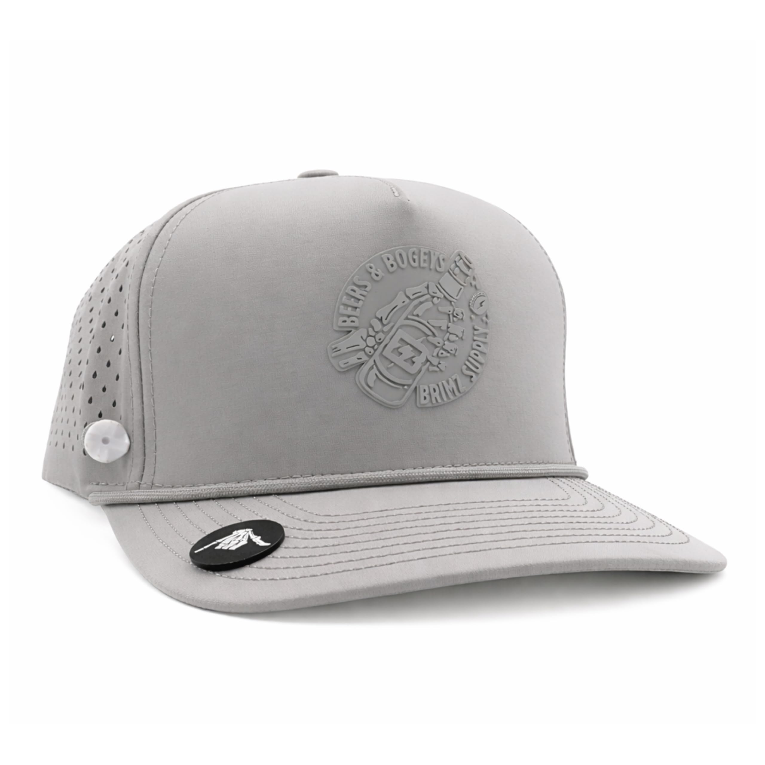 BRIMZ Golf Performance Hat - Tee Holder &amp; Magnetic Brim - Breathable Sweat &amp; Water Resistant Golfing Snapback Cap