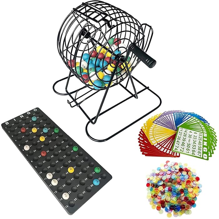 Buy Deluxe Bingo Game Set with 6 Inch Bingo Cage, 75 Colored Balls , 50