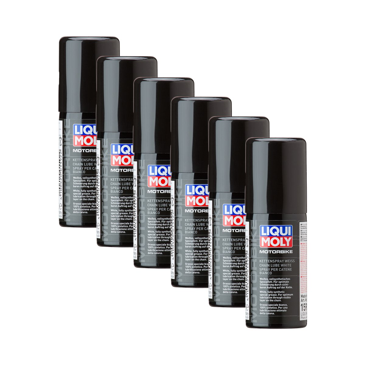 Liqui Moly 6X 1592 Motorbike Racing Kettenspray weiß 50