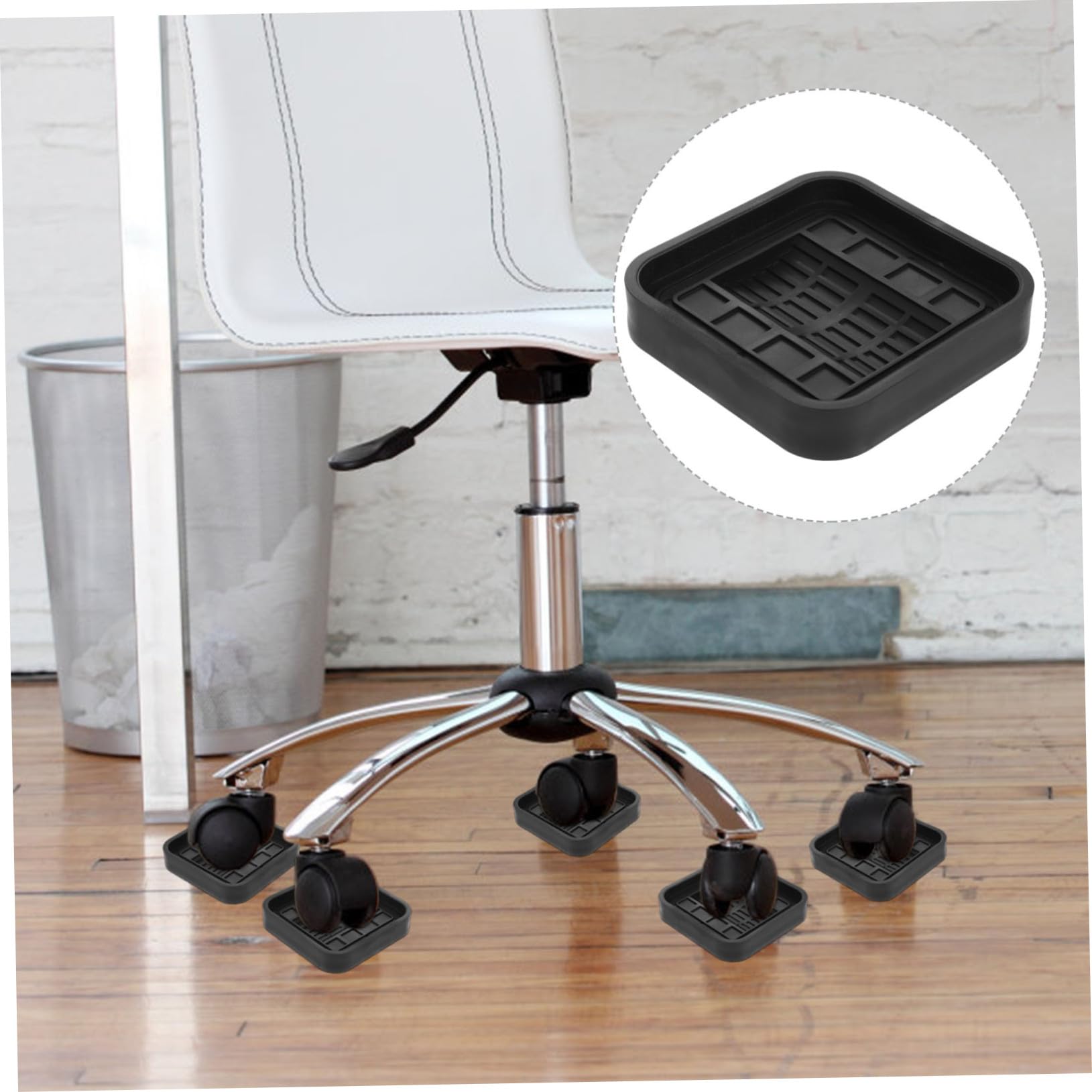 LIFKOME Set 8 Coppe Antiscivolo in Silicone per Ruote Mobili, Fermaruota per Divano Letto Sedia, Protezione Pavimenti in Legno Duro, Facili da Installare e Resistenti