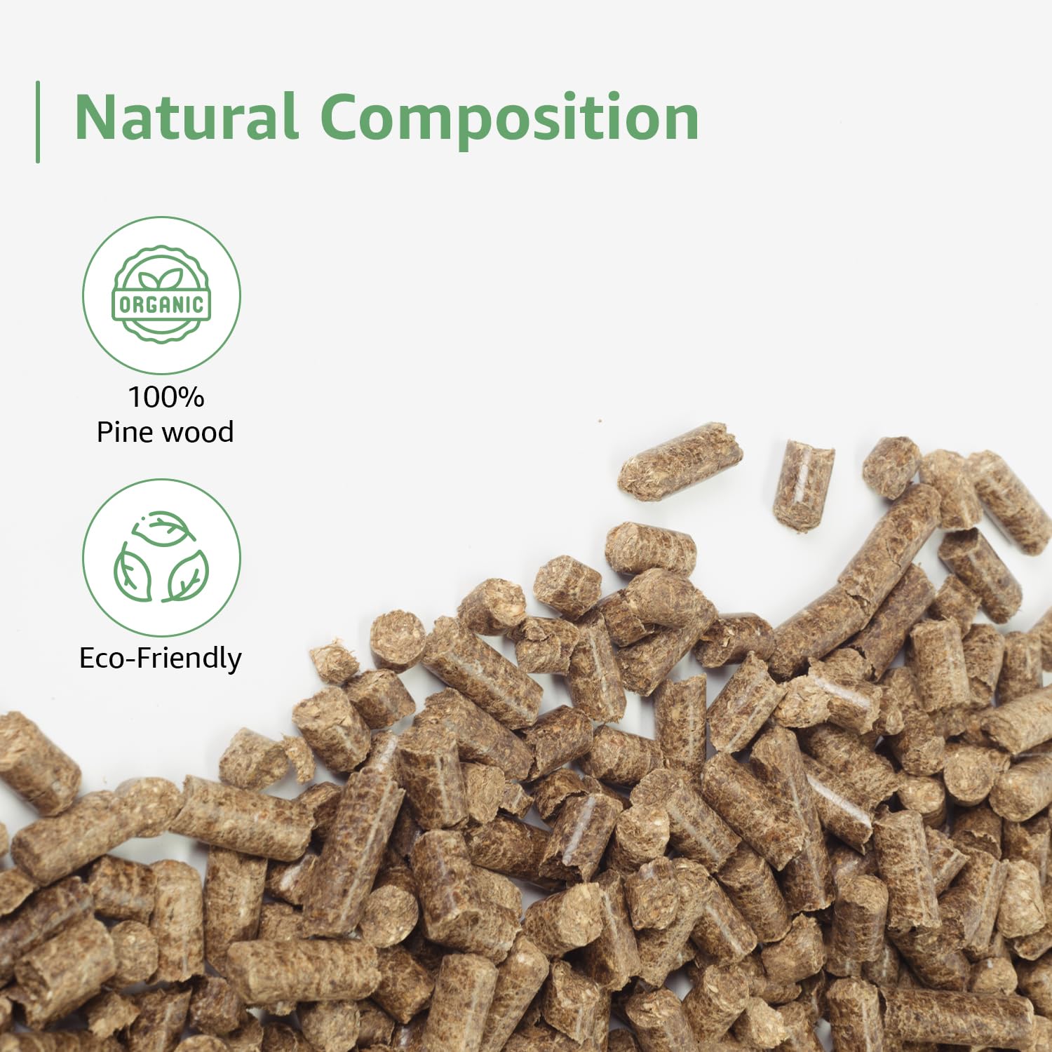 Amazon Basics Premium Pine Wood Cat Litter | 5 Kg | Unscented | 100% Natural | Biodegradable | Fast Absorption | Low Dust | Odor Control