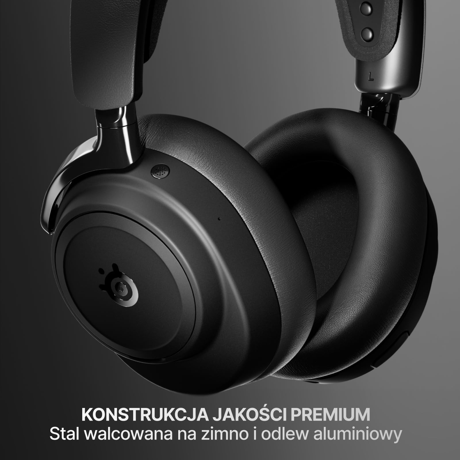 SteelSeries Arctis Nova Elite – Bezp. zestaw słuch. Hi-Res - 96 kHz/24 bitów - Głośniki z wł. węgl. - ANC - Red. szumów SI - Aplik. - 2,4 GHz + BT - Miks wielu źródeł - OmniPlay PC+PlayStation+Xbox