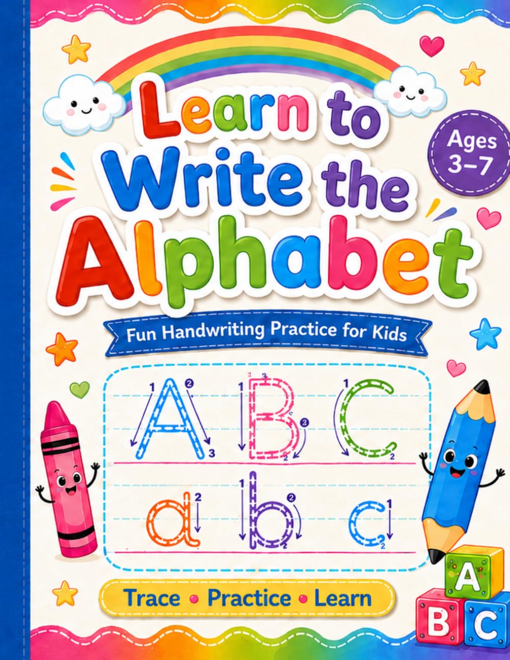 Learn to Write the Alphabet: Tracing Uppercase and Lowercase Letters from A to Z | Practice Tracing, Writing, and Learning Letters A–Z