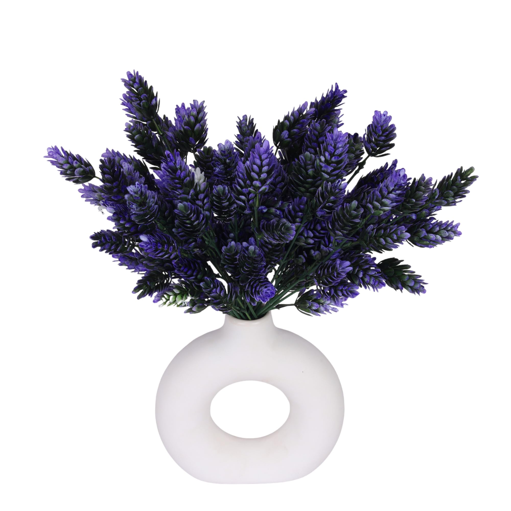 Casa Azul Pinecone Artificial Plant/Flowers Bunch Lifelike Home Decor Without Vase/Pot (Pack of 2) - Purple