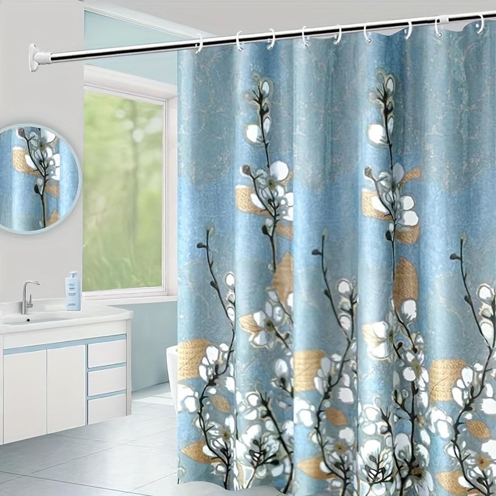Rideau de douche anti-perçage à motif orchidée pour protéger votre carrelage de salle de bain