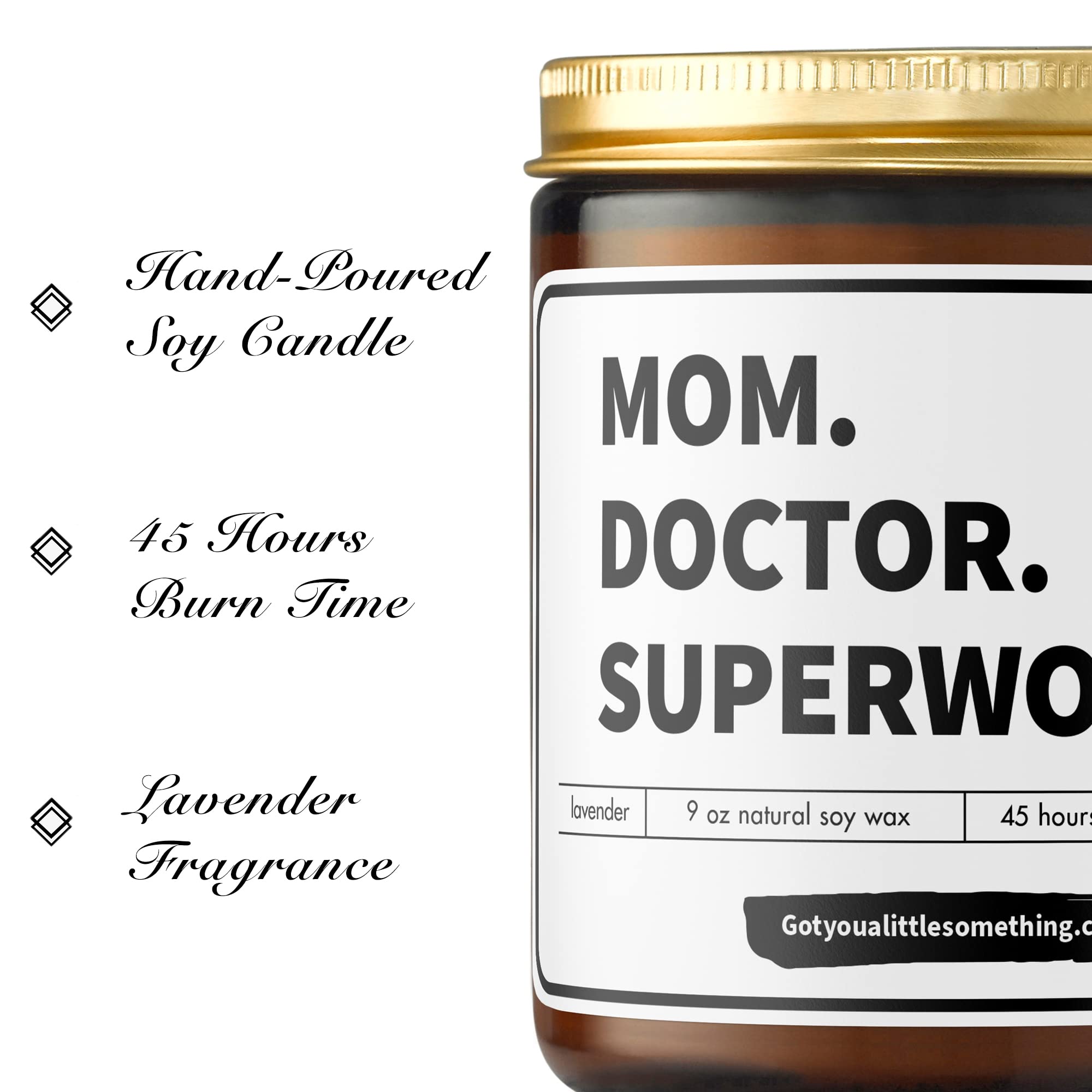 Scented Candle for Doctors Appreciation - Doctor Gifts for Women, Mother's Day Gifts for Female Doctors, Birthday Gift for Doctors, Surgeons, Pediatricians, Hospital Staff Bulk Thank You Present Idea