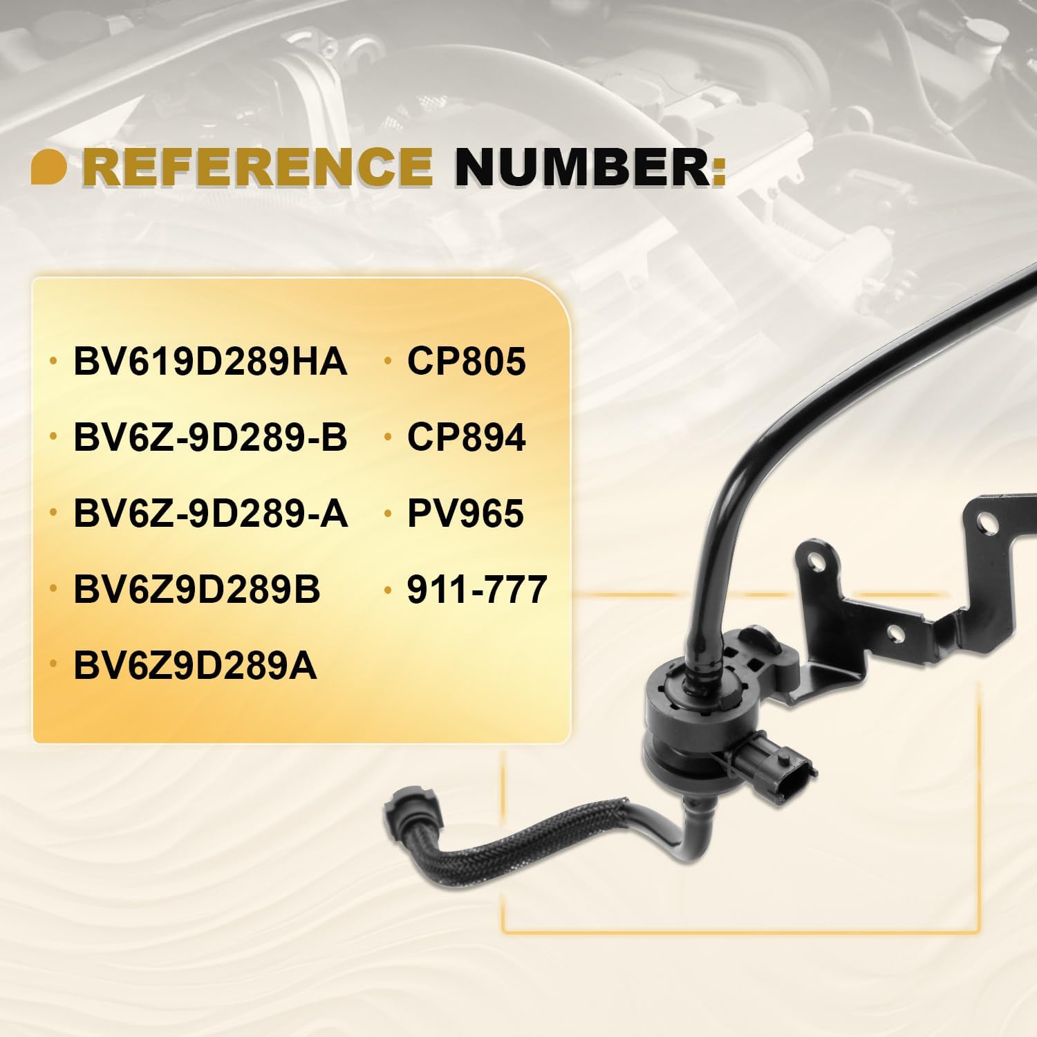 911-777 Vapor Canister Purge Valve Compatible with Focus 2.0L excluding Turbo 2012-2018, Replaces# BV619D289HA BV6Z9D289A BV6Z9D289B