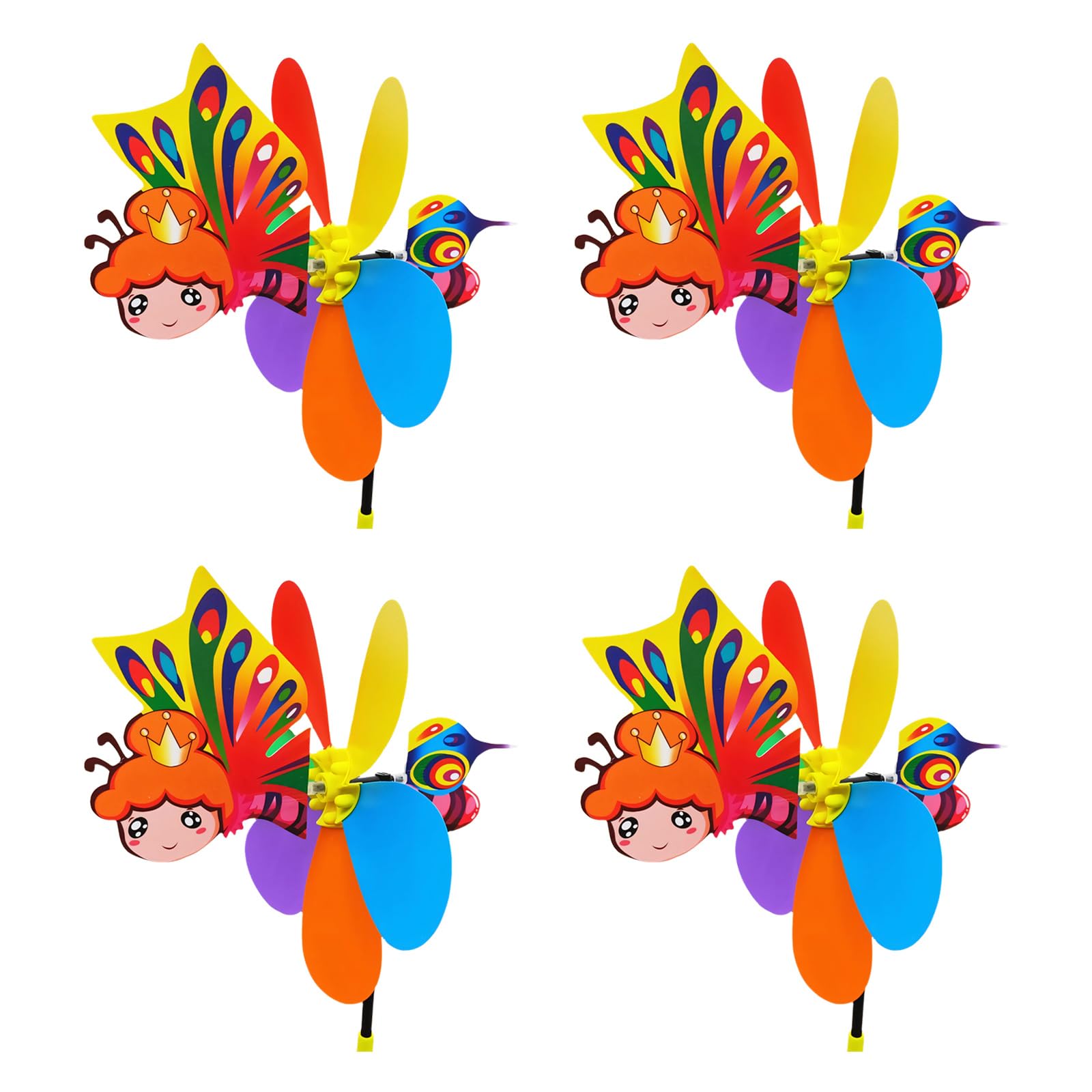 Colorful Cartoon Animal Wind Spinner Children Toy Scare Birds Away Wind Spinner Garden Windmills Adornment Fun Animal Shape Windmills