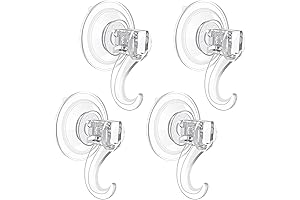 Lcamaokin Shower Suction Hooks (Pack of 2) - Powerful & Reusable Suction...