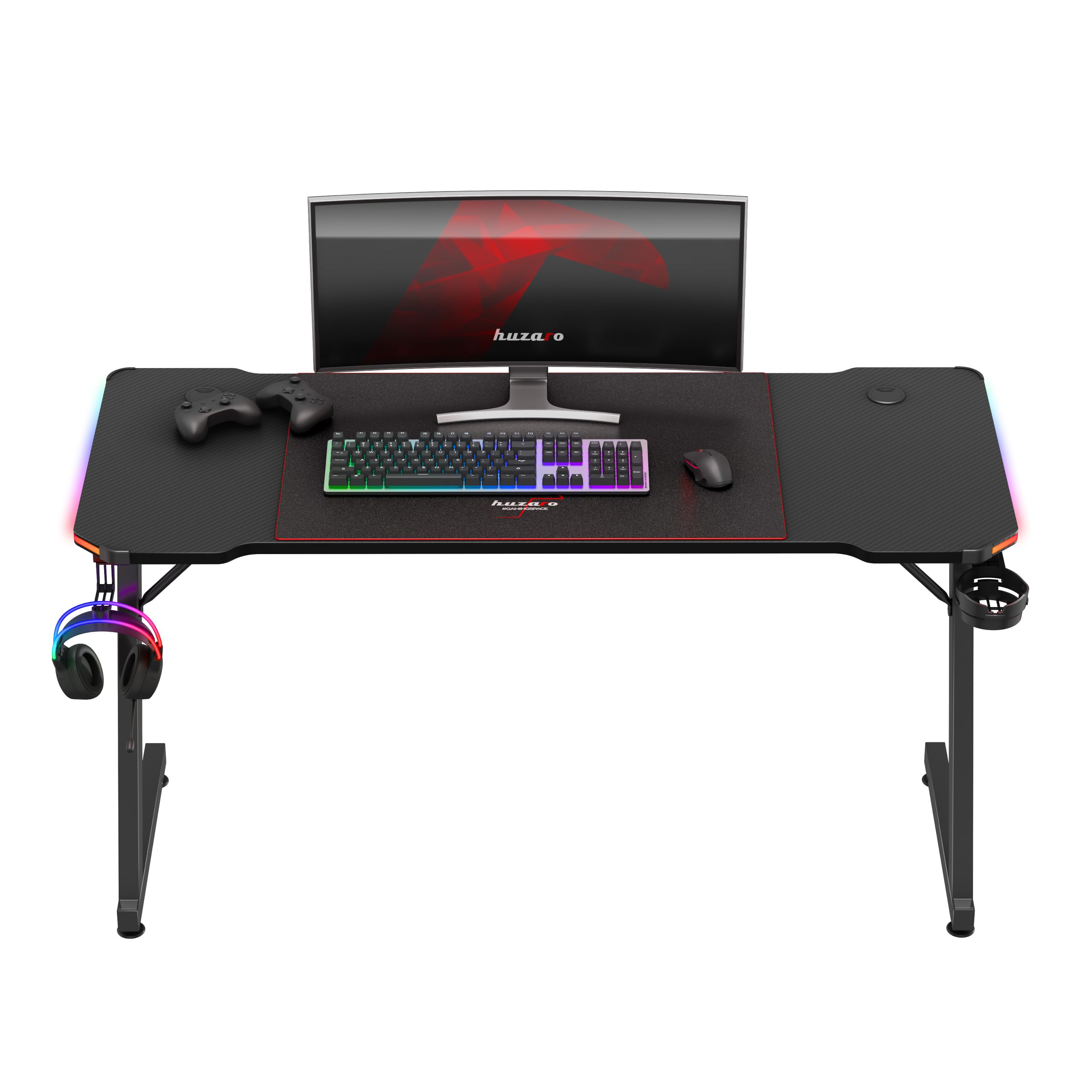 huzaro Hero 3.3 RVB, Eclairage LED, Tapis de Souris, Crochet pour Casque