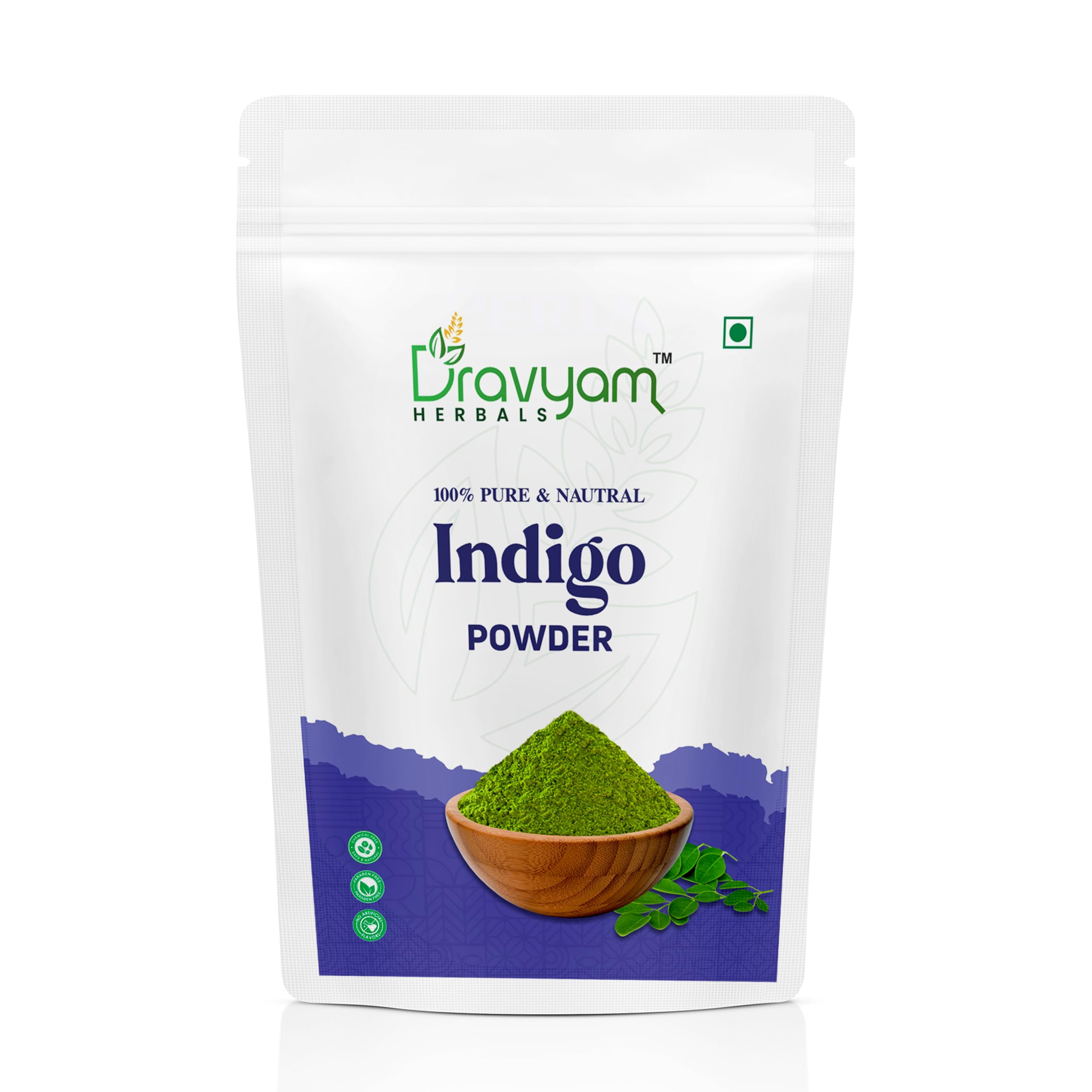 Pure Indigo Leaf Powder for Hair (85g) – 100% Natural & Chemical-Free Hair Color for Black & Dark Brown Tones-image-29