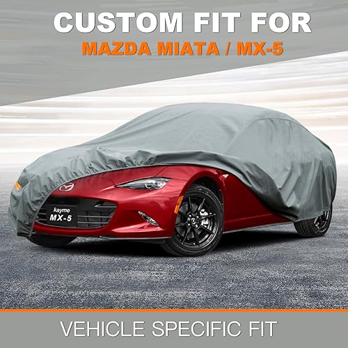 Miniatura 5 de Kayme Funda de coche resistente para Mazda Miata MX5 MX-5 TargaRoadsterCabriolet (NA NB NC ND 1990-2025), impermeable para todo tipo de clima, para