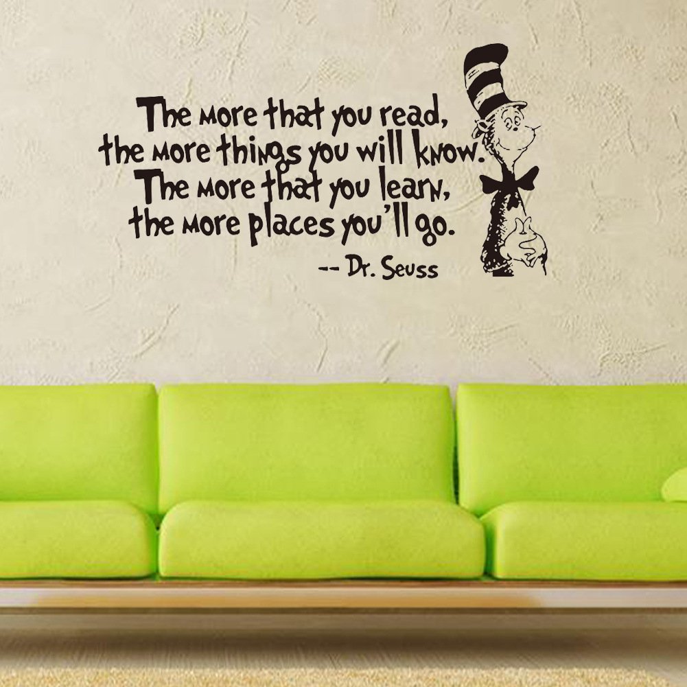 Play Room Kids Room Decals Inspirational Quotes Baby Bedroom Wall Stickers  Nursery Decor,Dr.Seuss Saying Nursery Wall Decor, image size:1001x1001