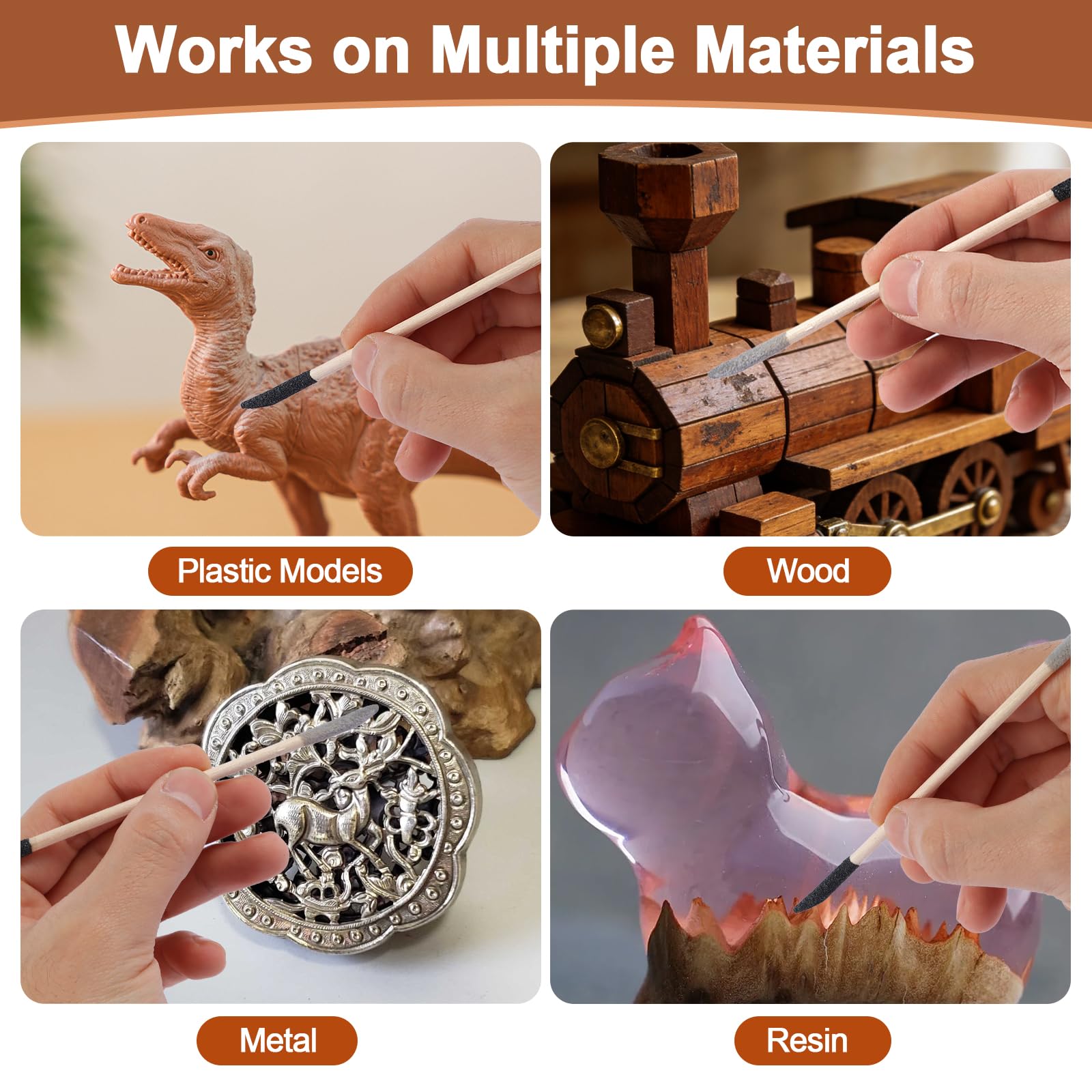 Sanding Sticks - 60 Pcs for Models & Resin -4