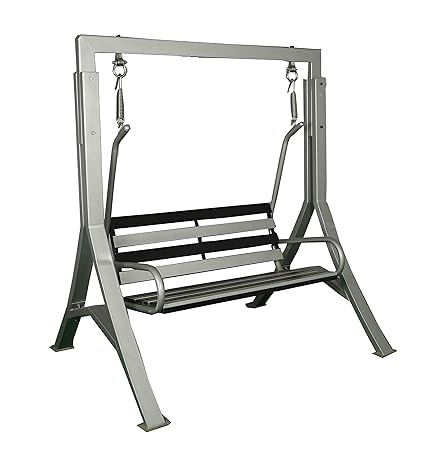 Swing India Indoor and Outdoor Metal Iron Swing with Hammock Chair ? 2-Seater Jhula, High-Strength Iron, 350 kg Capacity (Gray) | Beautiful, Comfortable Seating for Your Dream Home