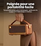 Edifier MP330 - Enceinte Bluetooth Portable Audio Hi-Res, 40W RMS, Appairage Stéréo Double, Son 360°, 19h Autonomie, Bluetooth 6.0 & Multipoint, Design Compact pour Intérieur/Extérieur - Marron - 6