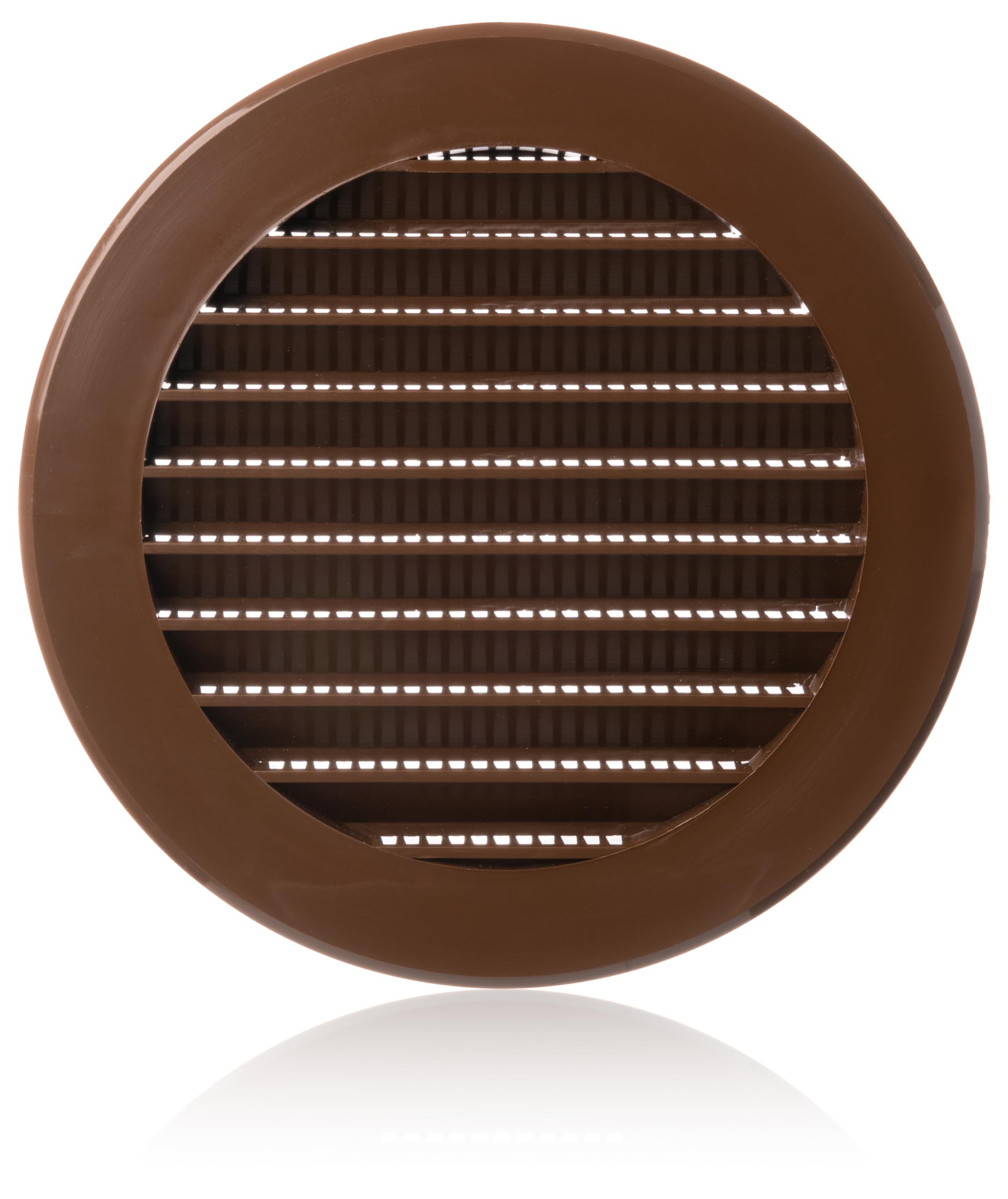 ABOUT VENT Ø 100mm Plastic Round Ventilation Grille, 4 in Brown Air Vent Cover