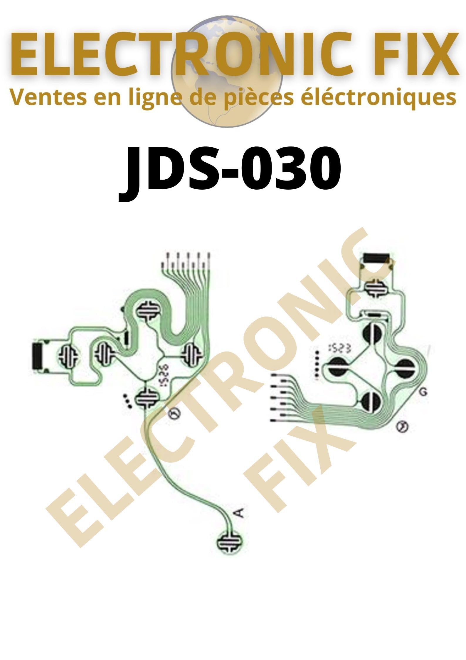 ELECTRONICFIX Nappe Conductrice JDS-030 Film Circuit interne pour Manette Compatible avec PlayStation 4 JDS-030