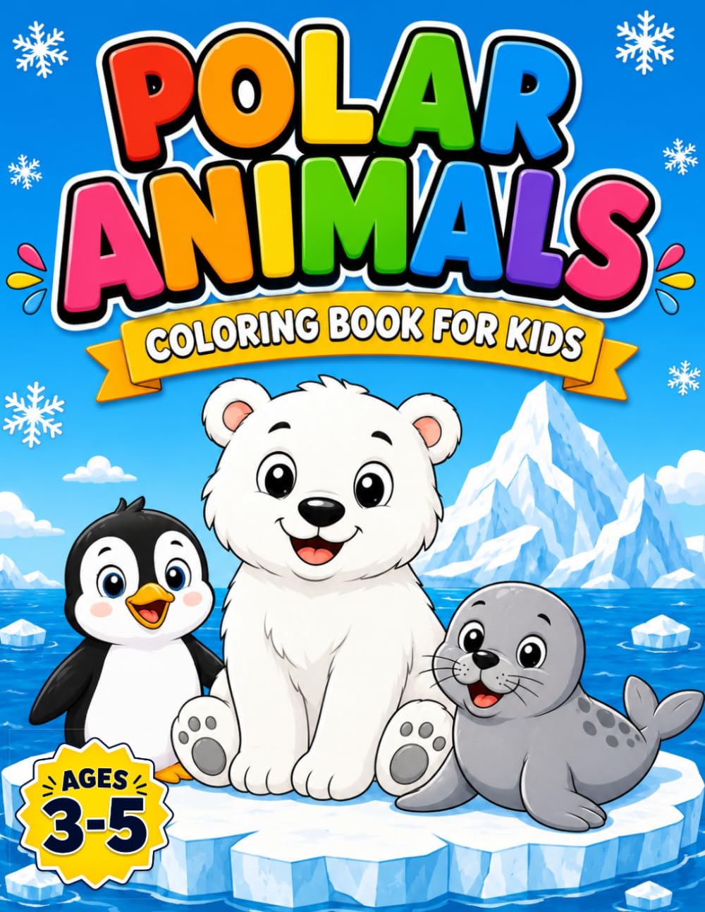 Polar Animals Coloring Book for Kids Ages 3–5: Cute Arctic and Polar Animal Coloring Pages for Toddlers and Preschool Kids with Easy and Fun Designs