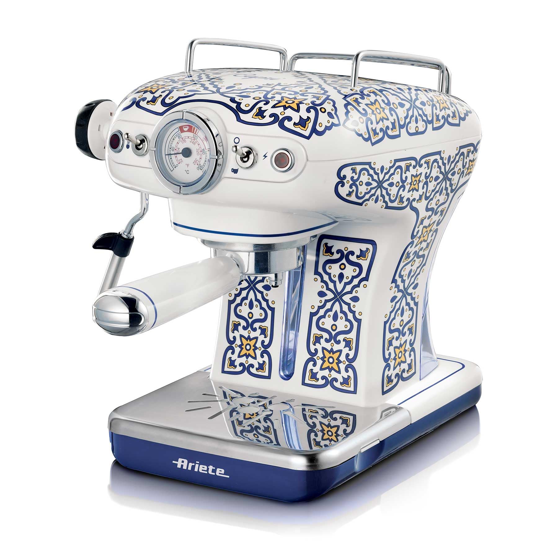 Ariete Capri Espresso Kahve Makinesi 1389/1C - Maxi Cappuccino Cihazı, Süt Köpürtme Başlığı, 850 Watt, 0,9 Litre Çıkarılabilir Su Tankı, Çıkarılabilir Damlama Tepsisi ve Bardak Tutucu