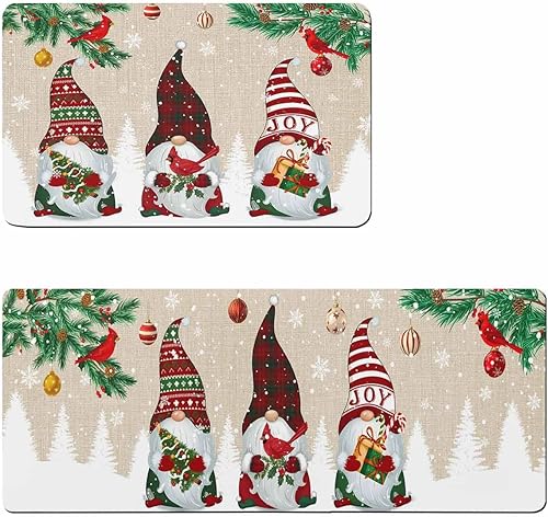 Tapete de baño de Navidad para bañera, antideslizante, de secado rápido y absorbente, tierra de diatomeas, fregadero de cocina, lavable, gnomos de