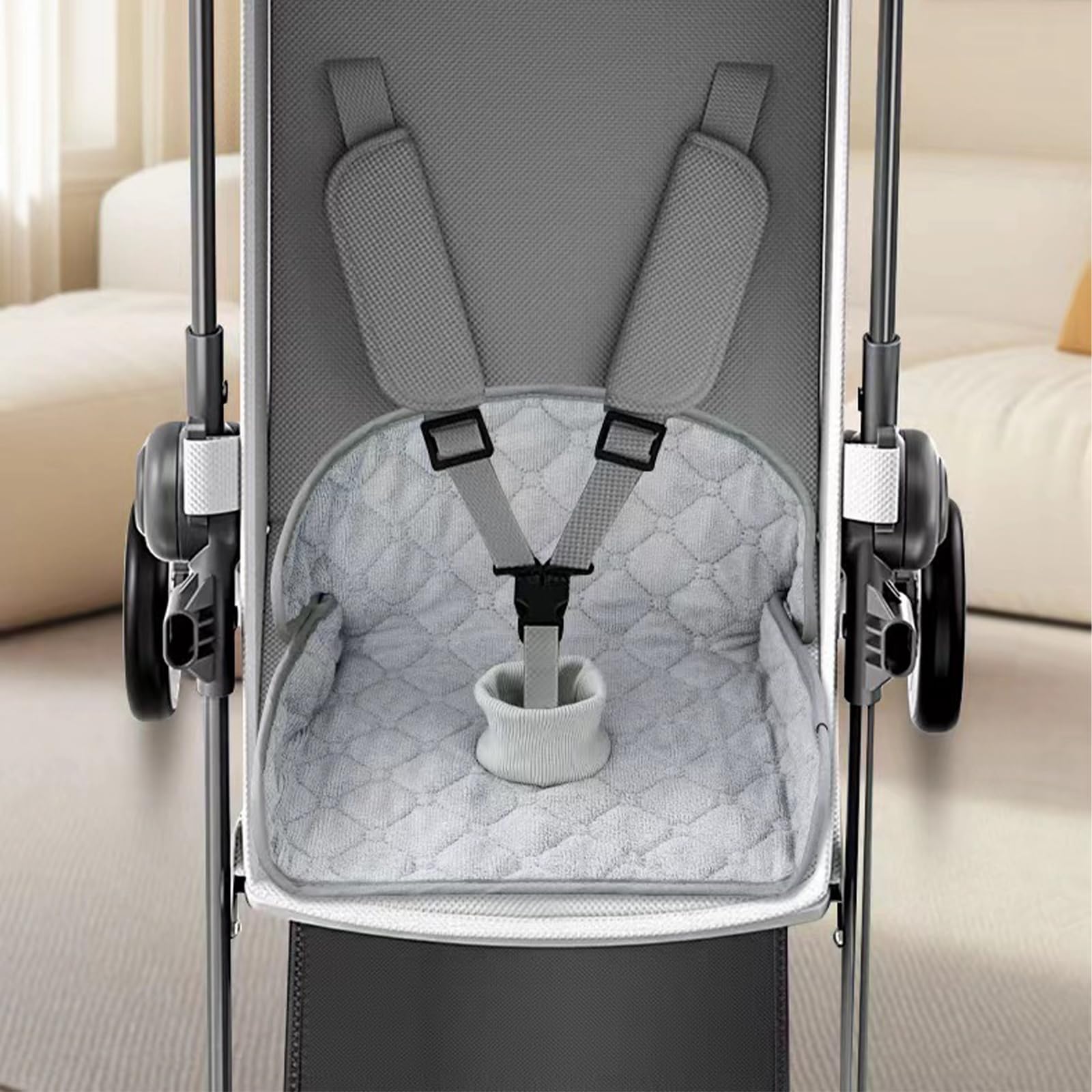 PandaEar Paquete de 2 protectores de asiento de coche para entrenamiento de orinal, almohadillas impermeables para asiento de coche y protector de cochecito para bebés y niños pequeños, lavable a