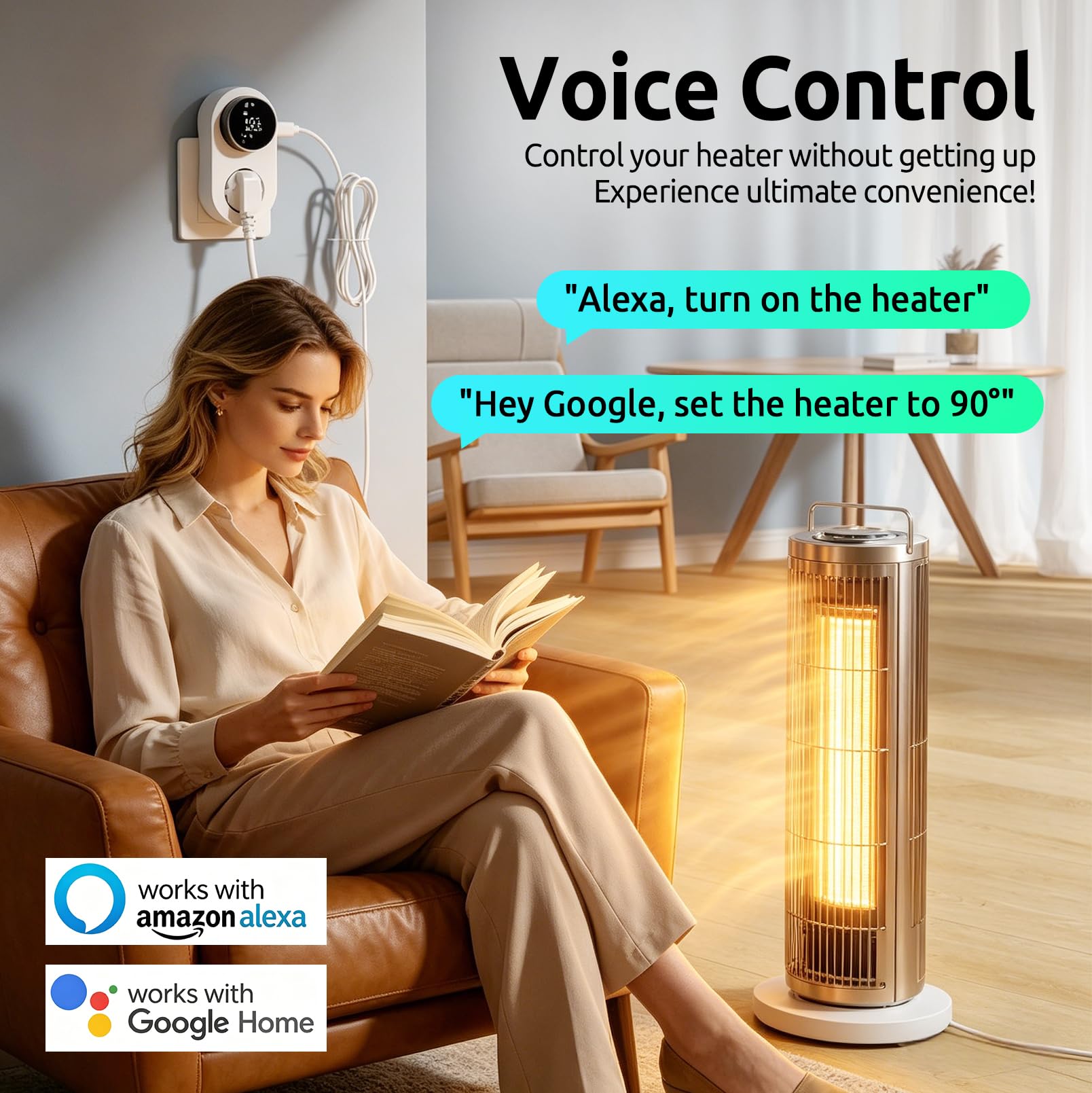 Presa Termostato Digitale, Con Schermo LCD | Regolatore di Temperatura con Timer, Compatibile con Alexa/Google Assistant, per Serre, Terrari e Acquario