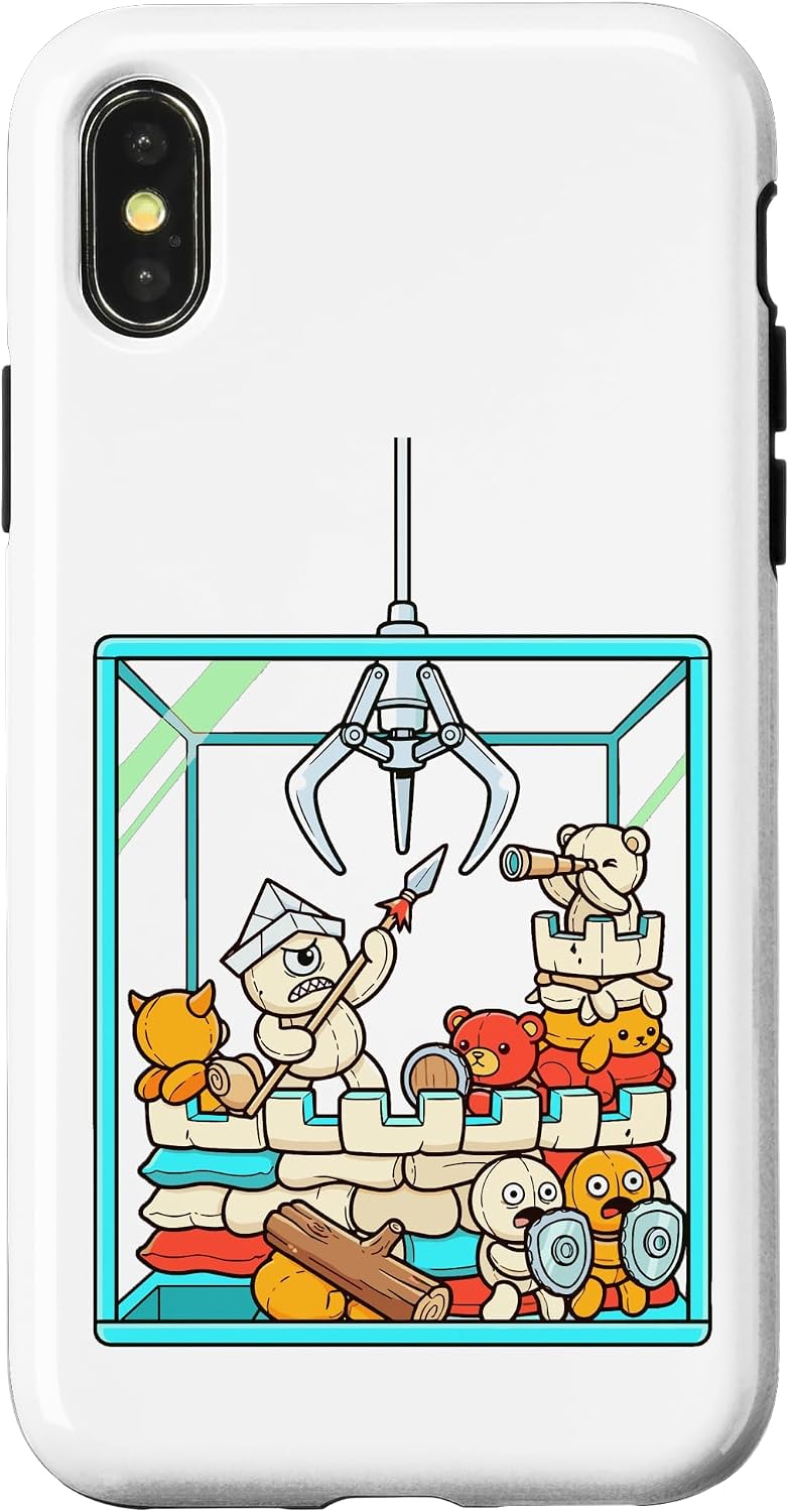 Claw Machine Stuffed Animals Funny Arcade Gamer Humor Mini Case for iPhone X/XS