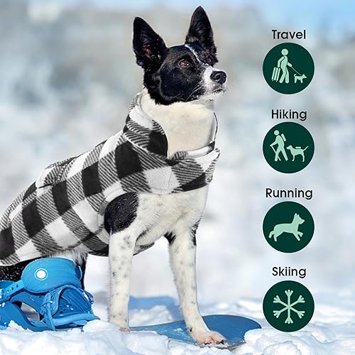 Miniatura 5 de Kuoser - Abrigo de invierno para perro de estilo británico, resistente al viento, ropa para perros, chaquetas para perros, chaleco para perros