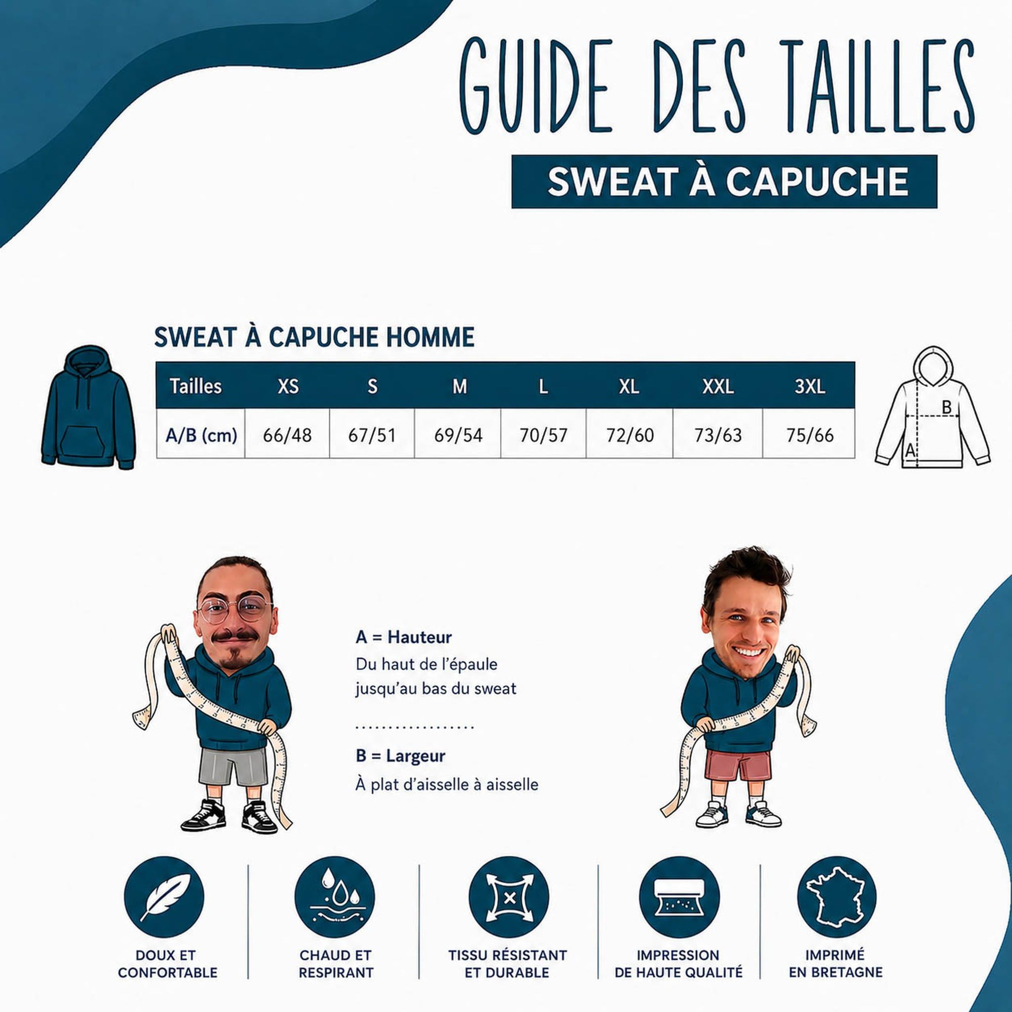 Planetee Sweat à Capuche Juste Un Gars Qui Adore la Basse | Hoodie en Molleton Gratté 280 g/m² Gris Chiné avec Poche Kangourou | Unisexe XS à 5XL | Cadeau Bassiste Anniversaire